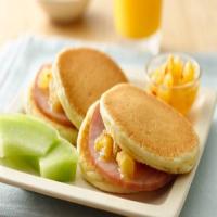 Ham Pancake Sliders with Pineapple Sauce image