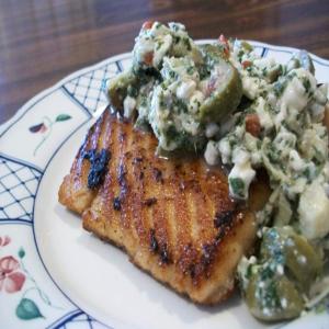 South Beach Diet Grilled Salmon With Artichoke Salsa_image