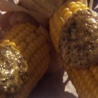 Hot Corn with Chimichurri Butter image