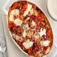 Four Cheese Mushroom and Bacon Baked Pasta image