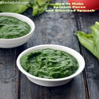 how to make spinach puree | how to make palak puree | blanched spinach |_image