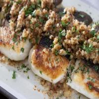 I.C. Halibut with Almond Brown Butter Sauce_image