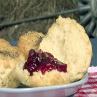 Black Pepper Biscuits with Orange-Blueberry Marmalade image