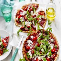 Salami, Tomato and Ricotta Pizzas_image