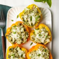 Easy Chicken Pesto Stuffed Peppers image