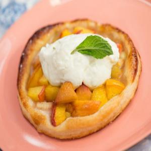 Summer Peach and Rhubarb Crostata image