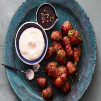 Bacon-Wrapped Brussels Sprouts with Creamy Lemon Dip image