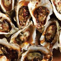 Wood-Grilled Oysters in Chipotle Vinaigrette image