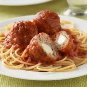Mozzarella-Stuffed Meatballs image