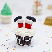 Santa Leg Cupcakes_image
