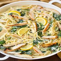 Lemon Ricotta Parmesan Pasta with Spinach and Grilled Chicken Recipe - (4.4/5)_image