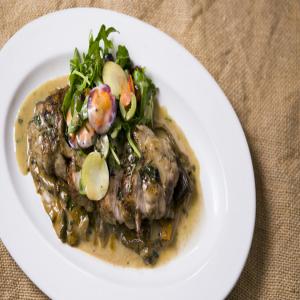 Fresh Veal Sweetbreads With Porcini Sauce & Carrot Salad image