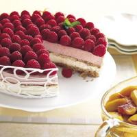 Raspberry and Peach Parfait Cake image
