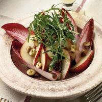 Red chicory, pear & hazelnut salad image