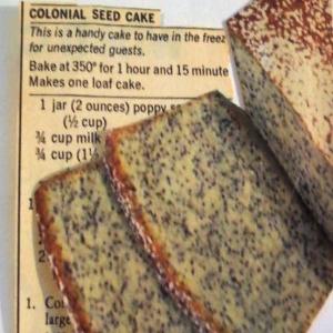 COLONIAL SEED CAKE ..(a poppy seed loaf cake)_image