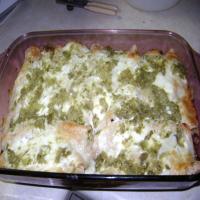 Chicken and Green Chile Enchiladas With Goat Cheese Cream Sauce_image