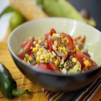 Pan-Roasted Corn and Tomato Salad image