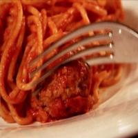 Spaghetti with My Mamas Meatballs image