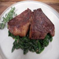 Grass-Fed Sirloin Steak with Spinach image
