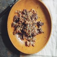 Pasta and Mushrooms with Parmesan Crumb Topping_image