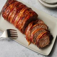 Bacon-Wrapped Meatloaf with Brown Sugar-Ketchup Glaze_image