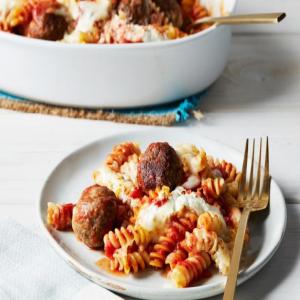 Herby Meatball Baked Pasta image