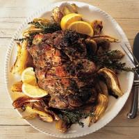 Rolled Butterflied Leg of Lamb with Herbs and Preserved Lemons image