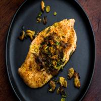 Chicken Paillard With Curried Oyster Mushrooms_image