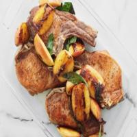 3-Ingredient Pork Chops With Roasted Apples and Sage image