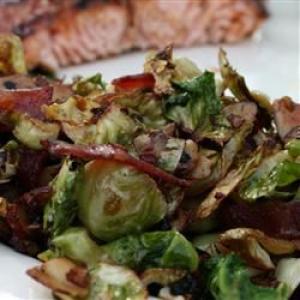 Shaved Brussels Sprouts with Bacon and Almonds_image