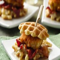 Fried Chicken and Waffle Sandwich Bites_image