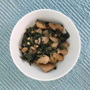 Asian Chicken Thighs With Mustard Greens image