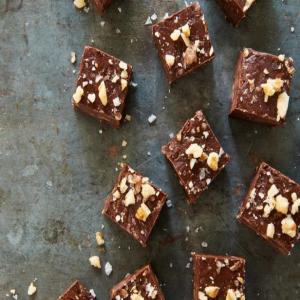 Salted Bittersweet Fudge with Toasted Walnuts_image