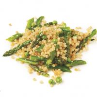 Israeli Couscous with Asparagus, Peas, and Sugar Snaps image