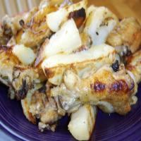 Roasted Chicken Nibbles and Potatoes With Lemon Flavours image