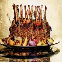 Crown Roast of Pork with Lady Apples and Shallots image
