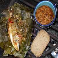 Baked Fish Wrapped in Banana Leaves_image