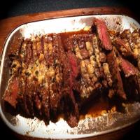 Marinated Flank Steak With Blue Cheese Schmear_image