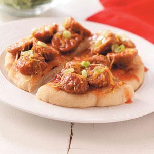 Grilled BBQ Meatball Pizzas image