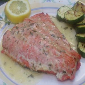 Grilled Sockeye Salmon With Tarragon Butter image