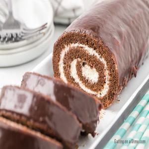 Easy Chocolate Ganache Cake Roll_image