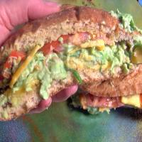 Veggie Guacamole Submarine Sandwich_image