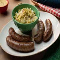 Quick Sauerkraut with Grilled Brats and Mustard Bar image