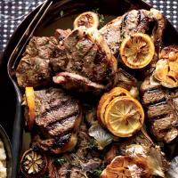Grilled Lamb Chops with Roasted Garlic_image
