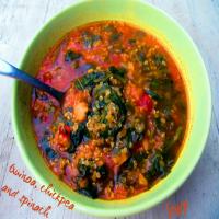 Quinoa, Chickpea and Spinach Soup image