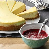 Cheesecake with Berry Sauce image