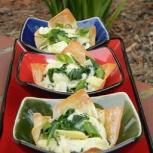 Spinach, Artichoke and Crab Wontons image