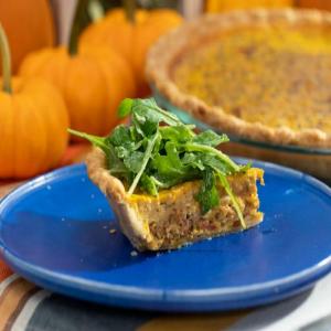 Savory Pumpkin Quiche with Caramelized Bacon and Onions image