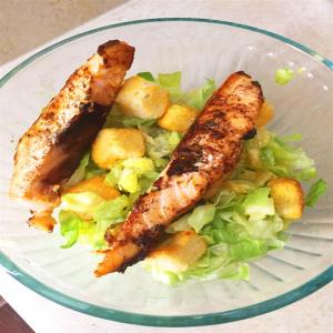 Oven-Roasted Italian Salmon with Caesar Salad image