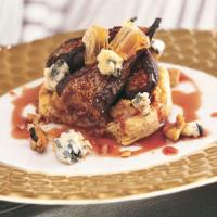Warm Black Mission Fig, Walnut Crunch, and Blue Cheese Tartlets image